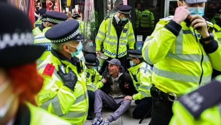لندن.. اعتقال 36 شخصا في تظاهرة ضد إجراءات الحجر