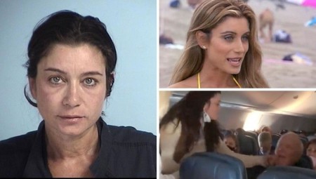 فيديو.. اعتقال سيدة ضربت وبصقت على رجل مسن لعدم ارتدائه الكمامة على متن الطائرة