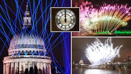 بالصور.. لندن تستقبل 2​​022 بالألعاب النارية و1000 شخص يشاركون بالاحتفالات رغم القيود