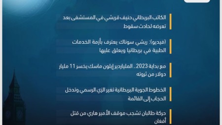موجز أخبار بريطانيا/ الأحد : 08 كانون الثاني 2023