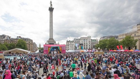 بلدية لندن تنظم احتفالا بمناسبة عيد الفطر في ساحة الطرف الأغر وسط لندن