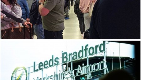 غضب عارم بين المسافرين في مطار ليدز برادفورد بسبب طوابير الانتظار.. والمطار يعتذر