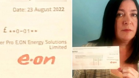 عميلة بريطانية تصاب بالصدمة بعد حصولها على شيك مكافأة بقيمة بنس واحد من شركة الطاقة
