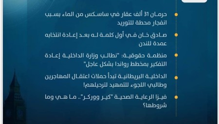 موجز أخبار بريطانيا من منصة عرب لندن/ الأحد: 5 مايو / ​​أيار 2024